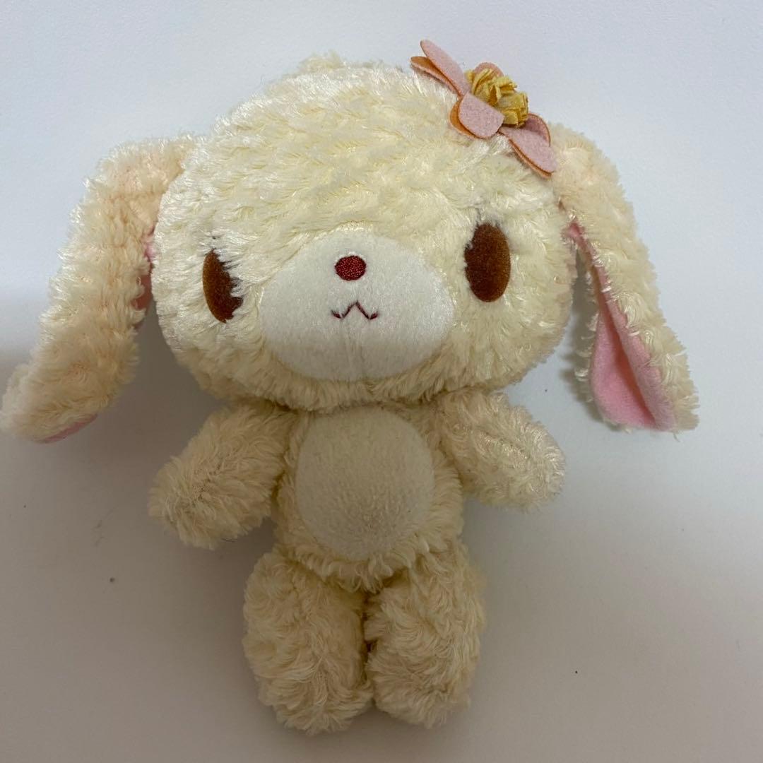 当時もの　シュガーバニーズ　ぬいぐるみ　はなうさ　サンリオ　平成レトロ シュガーバニーズ(しろうさ) ぬいぐるみ（平成うまれキャラクター