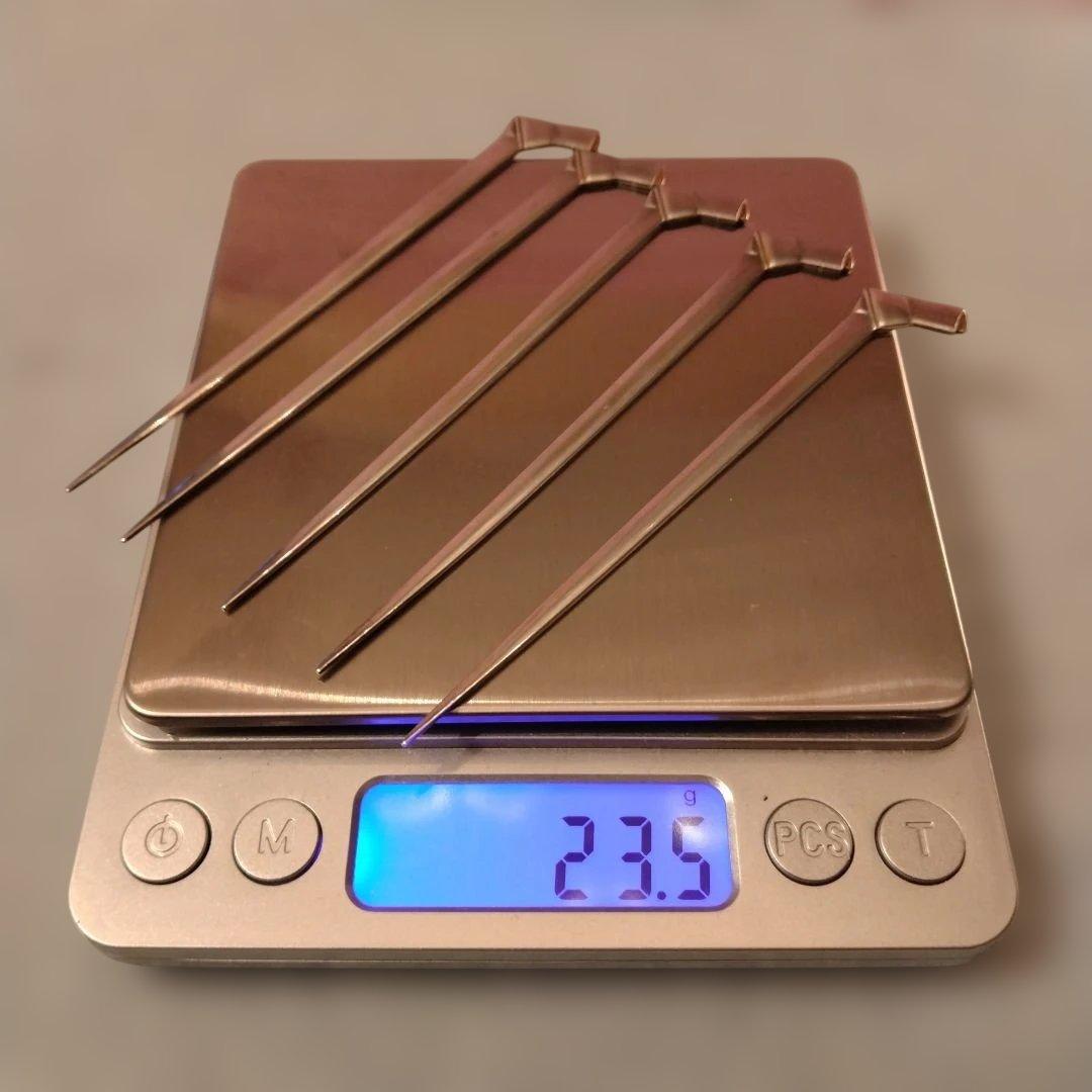 銀製　楊枝　5本組　箱なし　23.5g