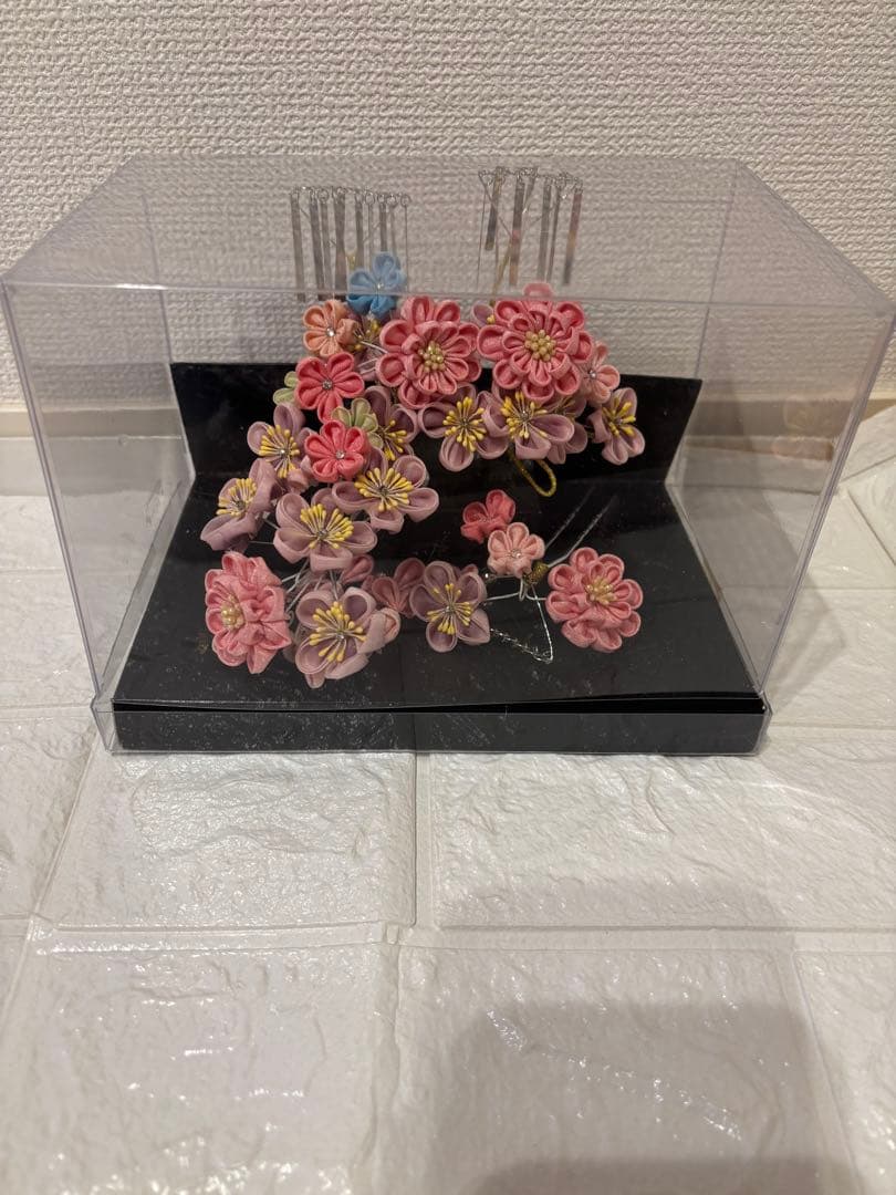 豪華勝山かんざし　髪飾り　日本髪　7歳成人式、つまみ細工　ハレの日 楽天市場】七五三 髪飾り 日本髪 勝山かんざしセット 7歳 七歳 7才 七