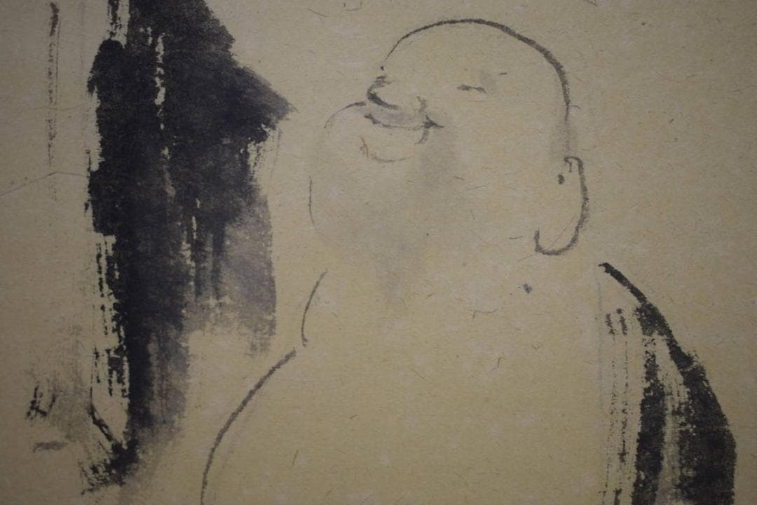 不詳/作者不明/布袋図/人物図/古画/布袋屋掛軸HJ-879 柴田是真 月下布袋図｜古美術・掛け軸の販売・買取・鑑定-松本松栄堂