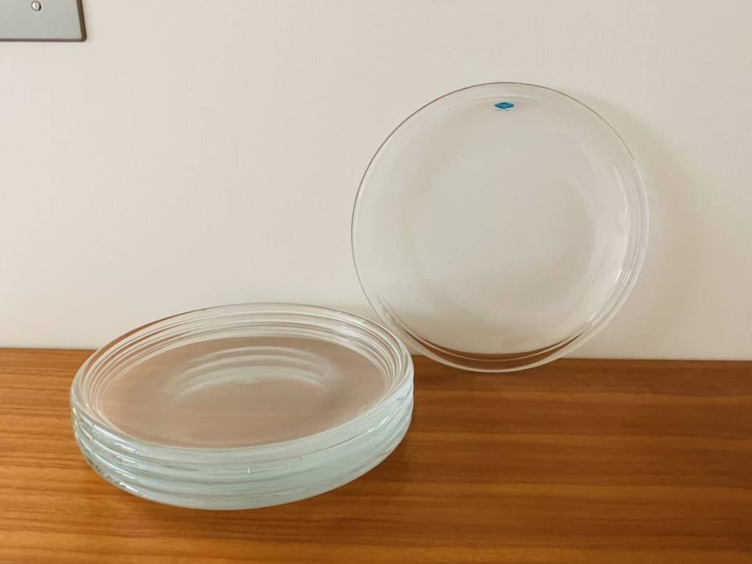 カイフランク Luna ガラスプレート 4枚セット 北欧 ヴィンテージ Kaj Franck（カイ・フランク）