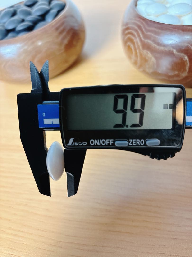 本蛤　雪印　囲碁石 木製 35号　9.9mm 最高級　プロ 　囲碁