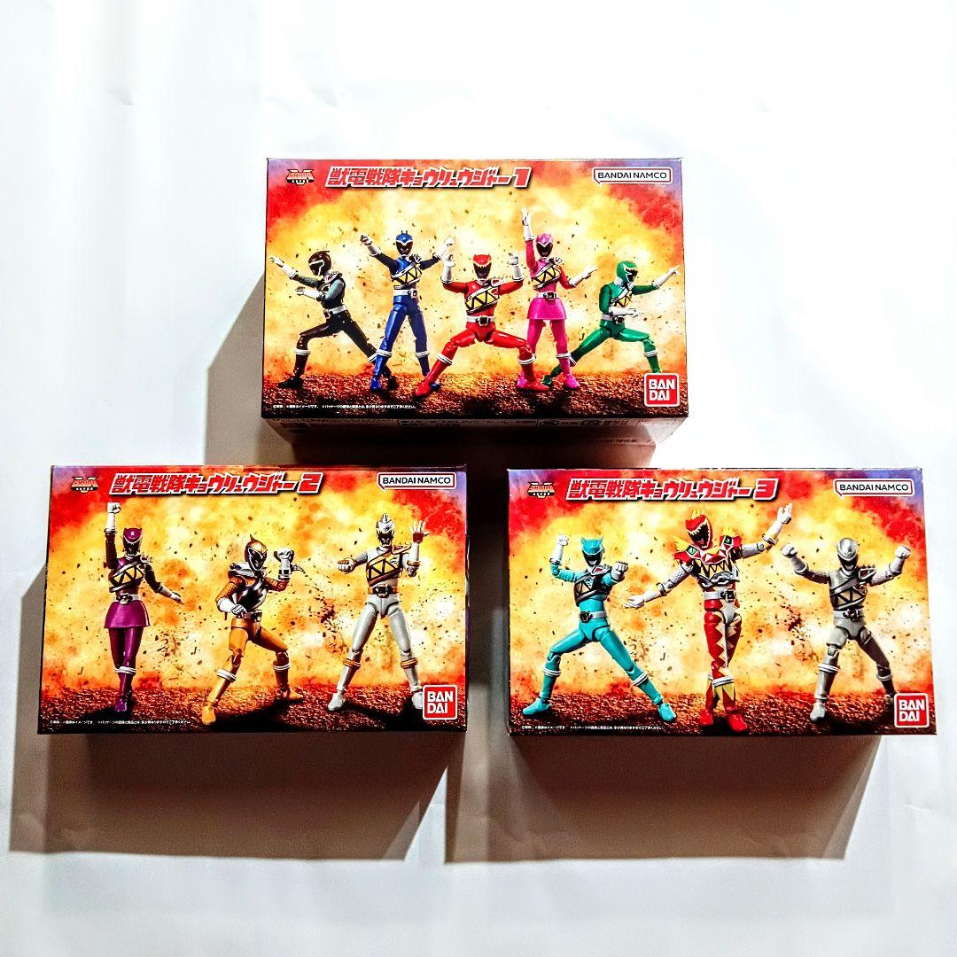 SHODO SUPER 獣電戦隊キョウリュウジャー1·2·3セット フィギュア