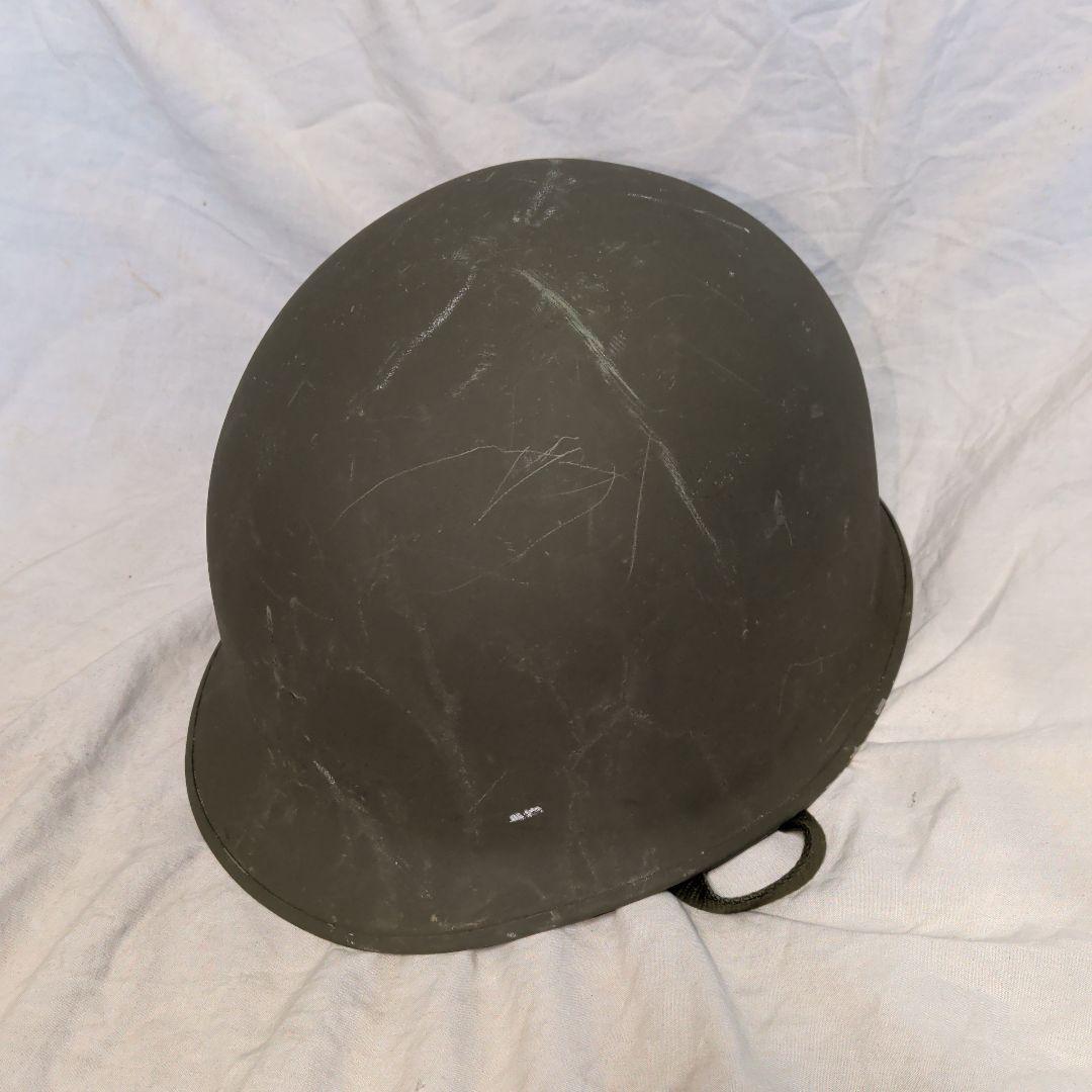 アメリカ軍　M1ヘルメット　二重構造　ナム戦装備　　重量1528g アメリカ軍 ヘルメット 推定ベトナム戦争 放出品 M1ヘルメット