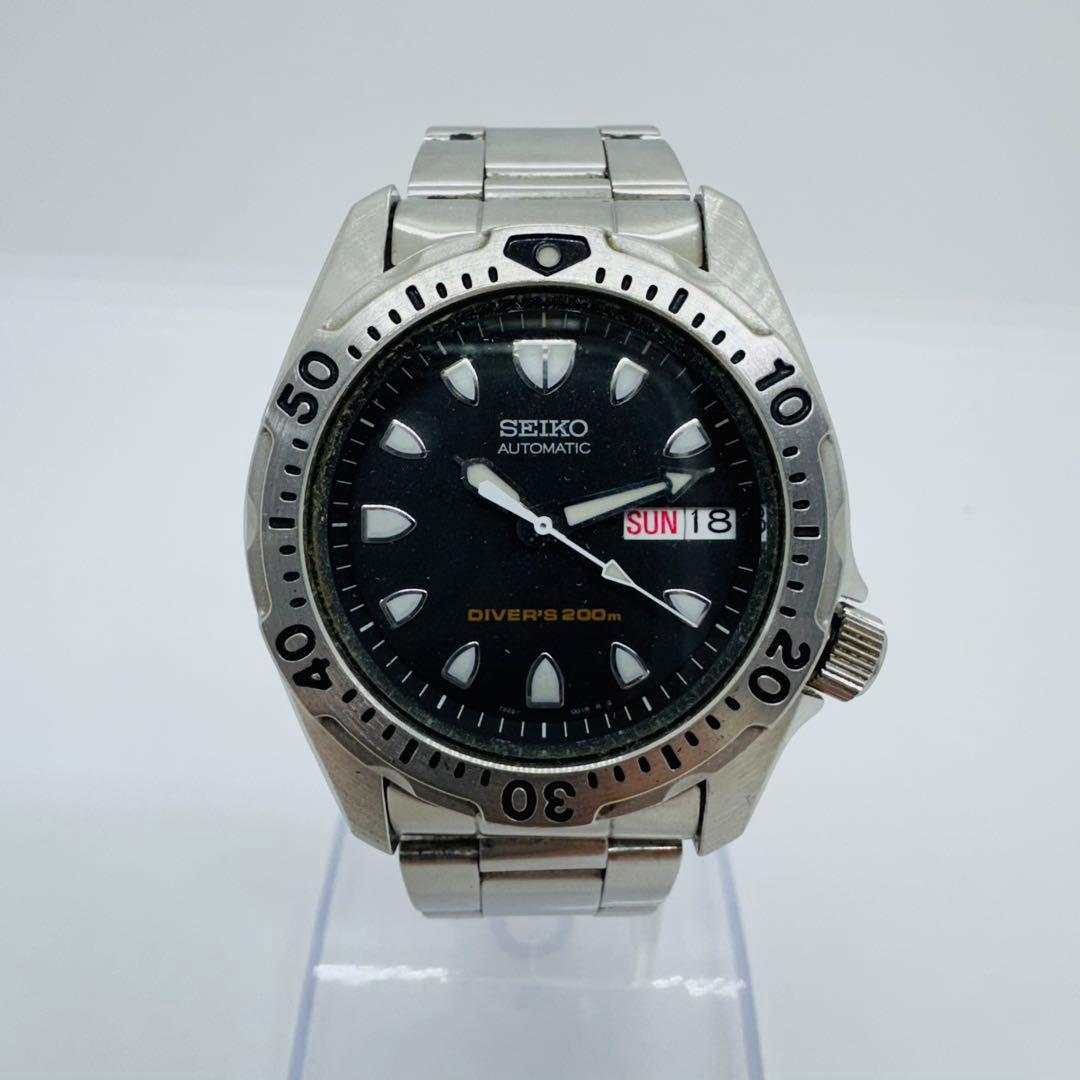 ✨セイコー✨7S26-0010✨ダイバーズ200✨デイデイト✨自動巻き✨腕時計✨ セイコー ダイバー SCUBA 200M ブラックオレンジモンスター 美品