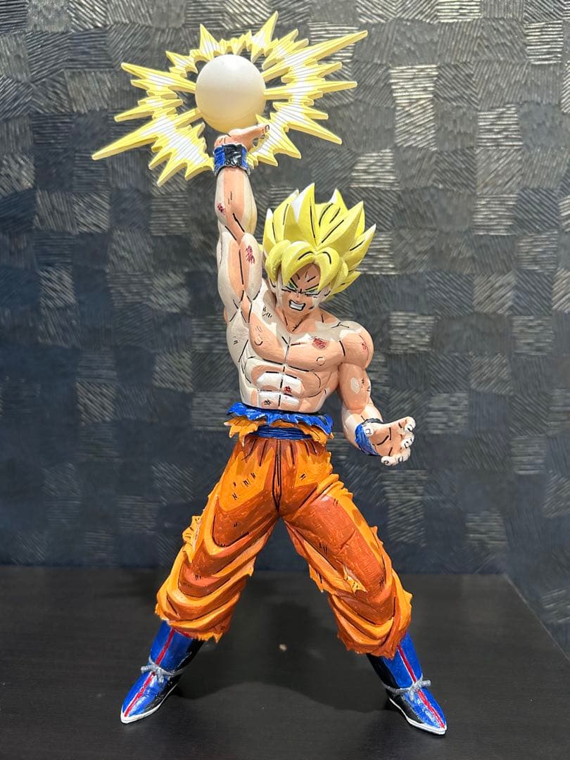 孫悟空 スーパーサイヤ人 リペイント アニメ塗り - メルカリ