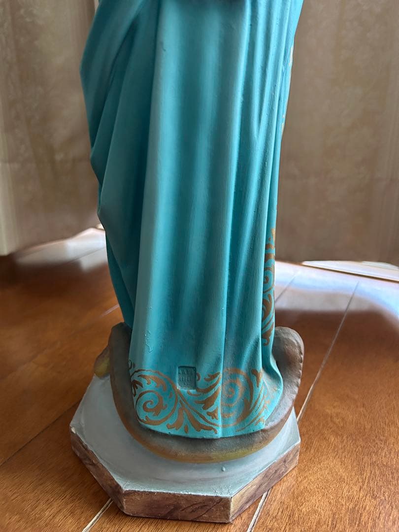 超超希少美48cm】✞ 聖母マリアの連祷像 宗教彫刻