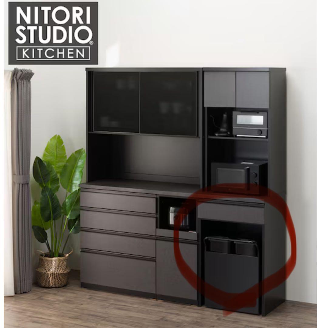 ニトリキャスター付きダストワゴン(ゴミ箱付き) ニトリ ゴミ箱、ダストボックス（特徴：キャスター付き）｜インテリア