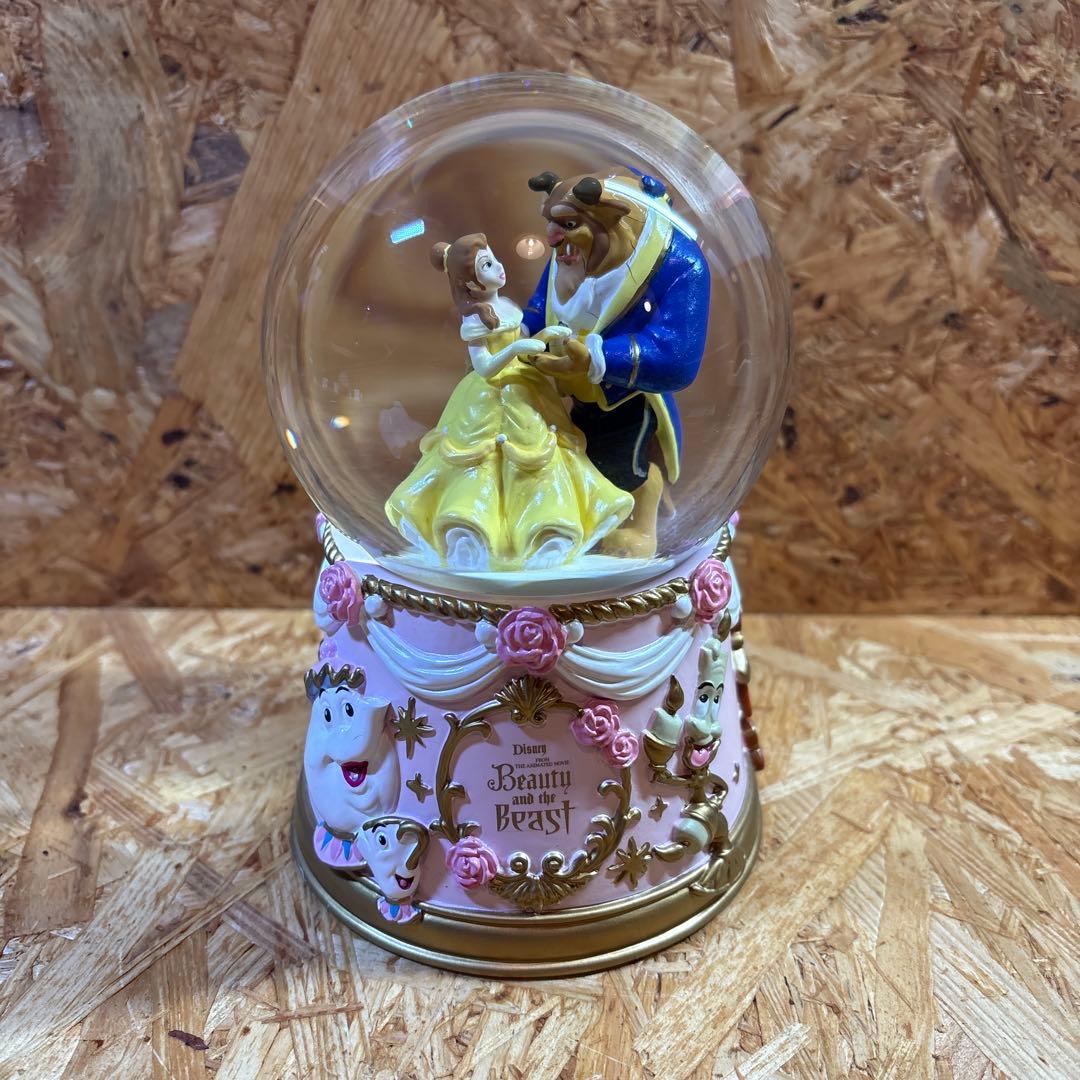美女と野獣 ベル ルミエール スノーグローブ スノードーム Disney - 希少 廃盤品☆ディズニー 美女と野獣 ライトアップ スノー