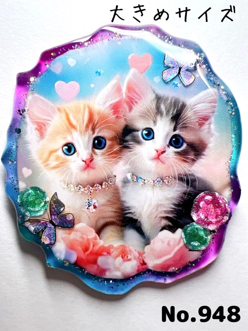 NO.360❤黒猫 ハロウィン❤レジンヘアゴム ブローチ