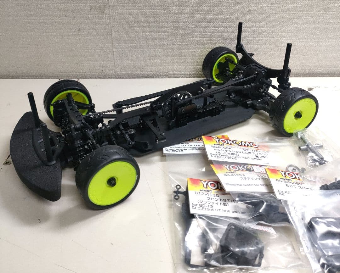 【走行少】ヨコモ RS1.0シャーシ、オプション装備、新品スペア部品付き OL-RS10A 【ボディとセットで20％OFF！】ルーキースピードRS1.0