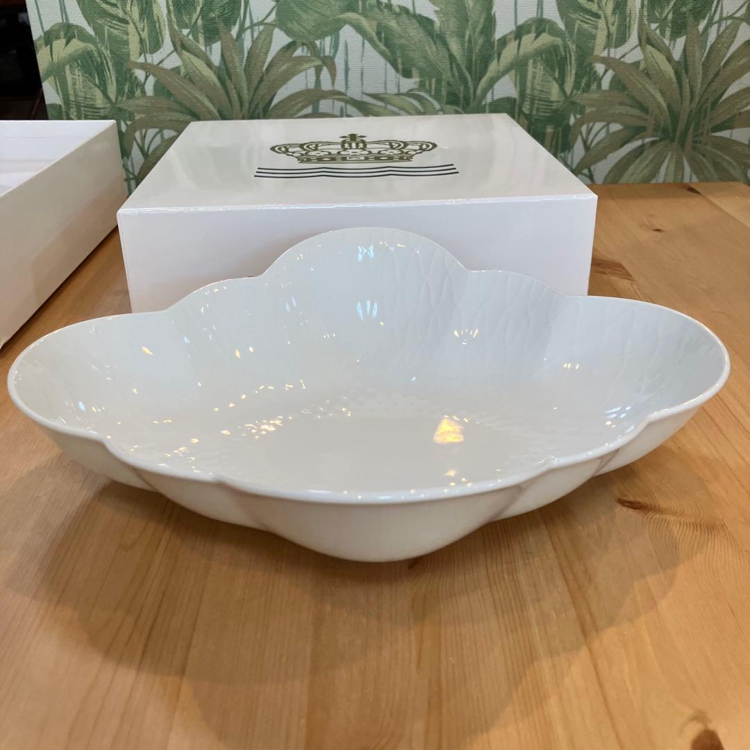 A2G53□ロイヤルコペンハーゲン ホワイトパルメッテ フラワーボウル 箱