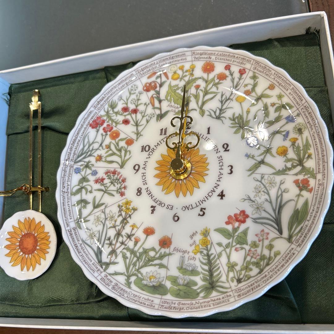 ノリタケ】 リンネコレクション 花柄 陶器時計 振り子時計 - メルカリ