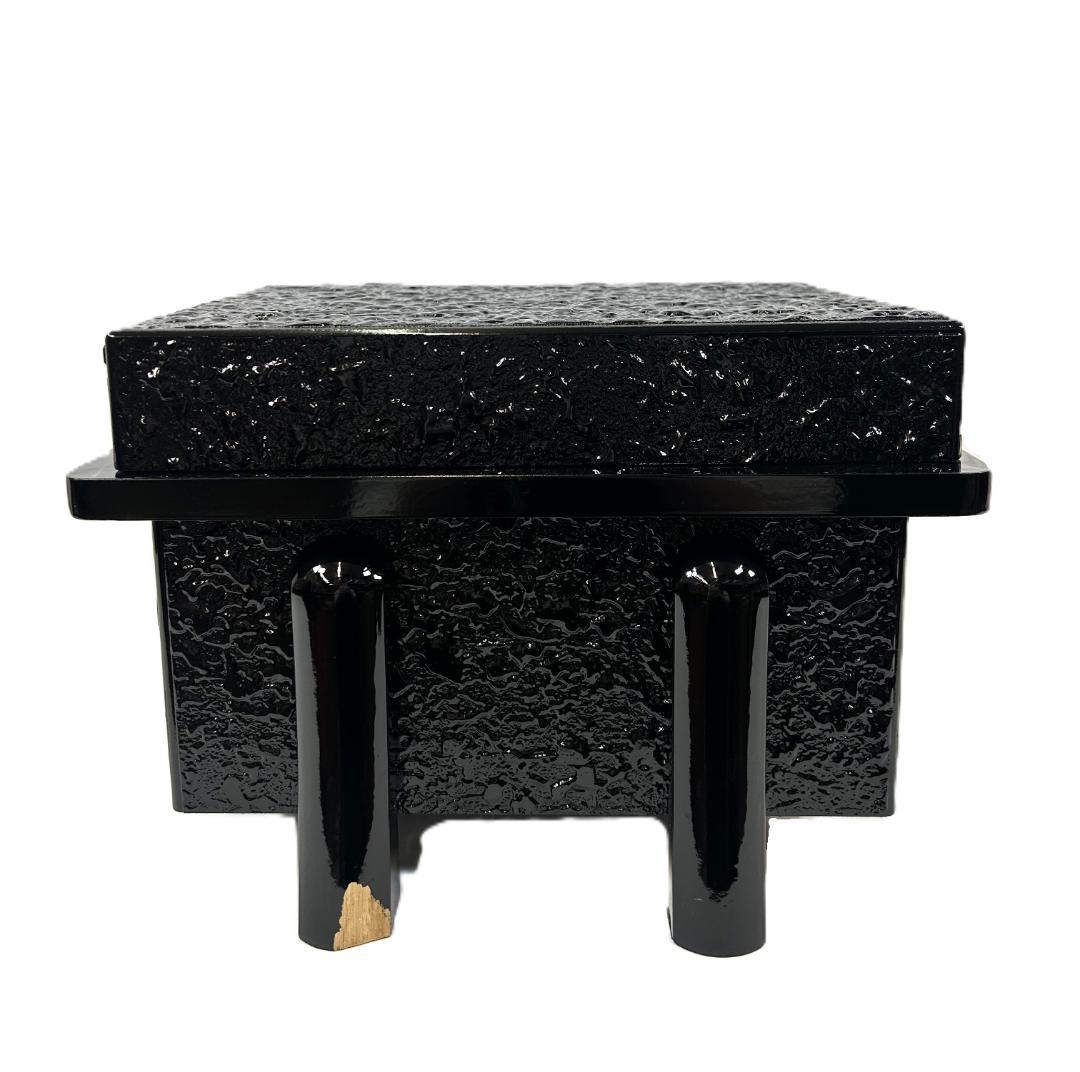 0918-Ｂ　武州塗　お櫃　櫃のみ　五月人形　入れ物　兜 インテリア　海外土産 五月人形】兜飾り 収納飾り「金彩松鷹青黒ぼかし会津塗」 (536612