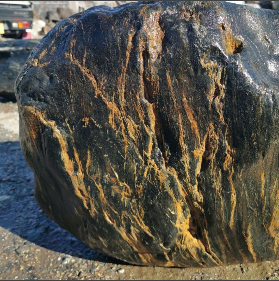 福島産 鮫川石 223キロ 庭石 鑑賞石 石 庭 坪庭 ガーデニング - メルカリ