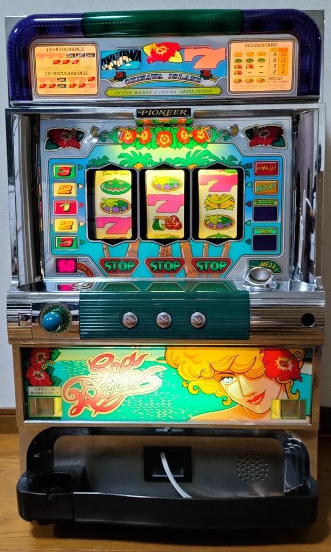 パチスロ実機】パイオニア☆シオサイ30【コイン不要機付き】レトロ