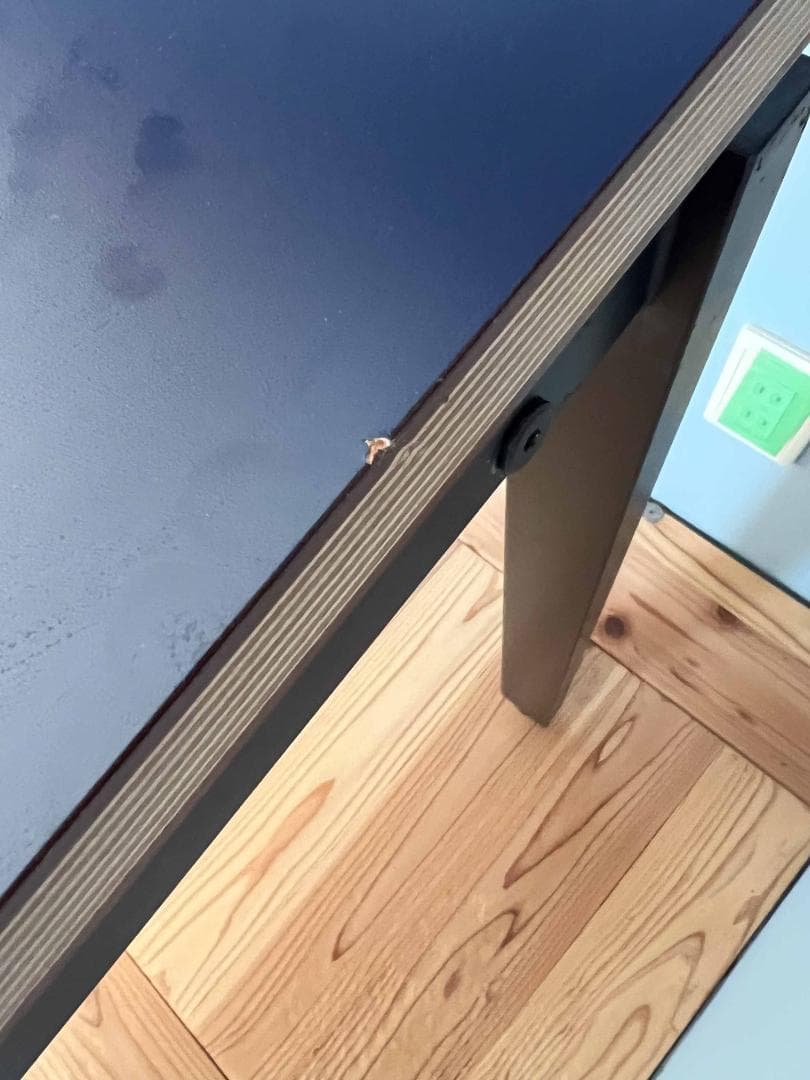 CIBONE シボネ テーブル 机 ホワイトとネイビーのリバーシブル - メルカリ