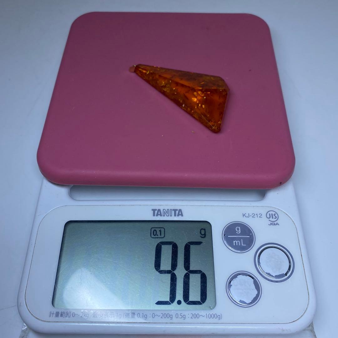 K18刻印 本琥珀ネックレストップ 9.6g 東キ7-0925☆2F