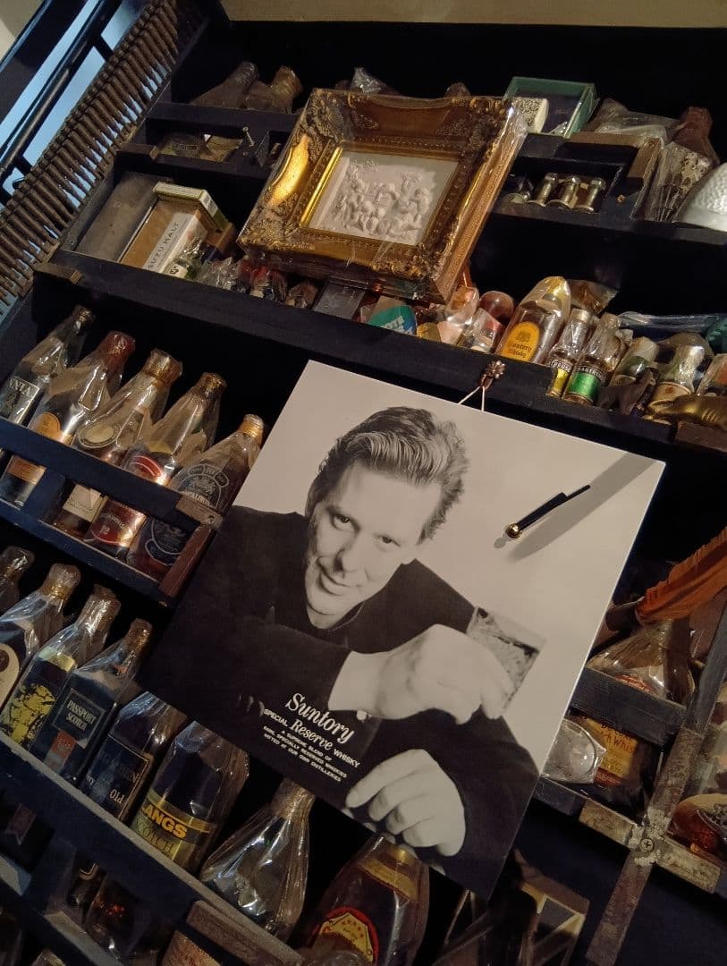 1980´s 非売品 サントリー リザーブ ミッキーローク LPサイズ 壁掛時計