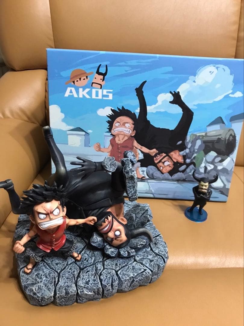 ワンピースフィギュア　ルフィvsブルーノ　ガレージキット　ワーコレ　スタチュー ワンピース 3船長 ルフィ キッド ロー フィギュア ガレージキット