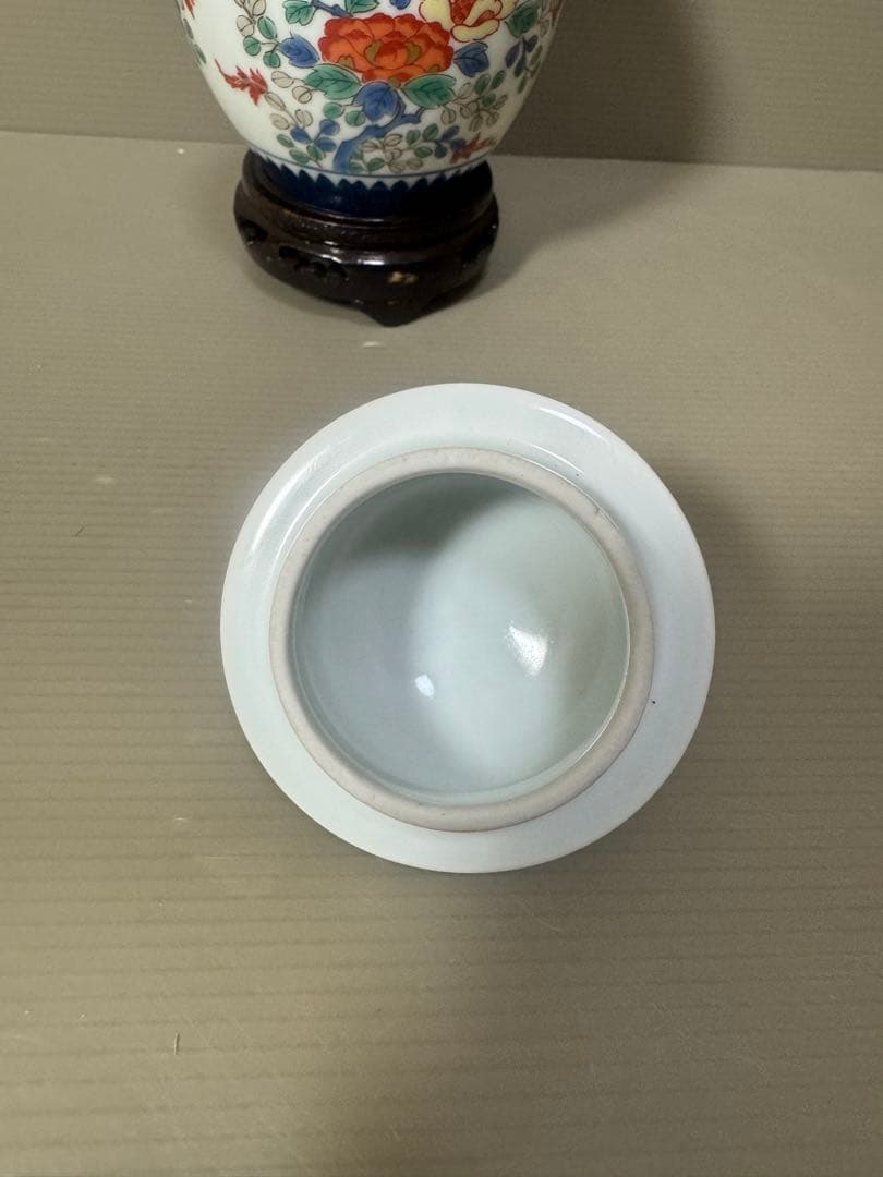 2179 有田焼 古伊萬里 沈香壷 花台付き - メルカリ