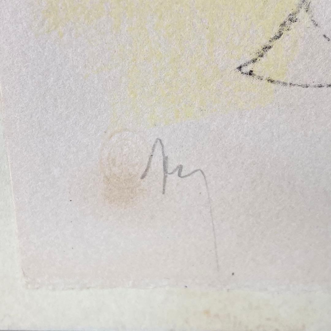 真作】ジャン・コクトー リトグラフ 直筆サイン ギャラリーシール 版画