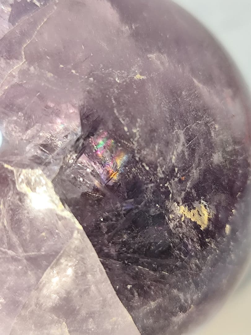 天然石 アメジスト スフィア 丸玉 球体 レインボー 117㎜ 2.2kg