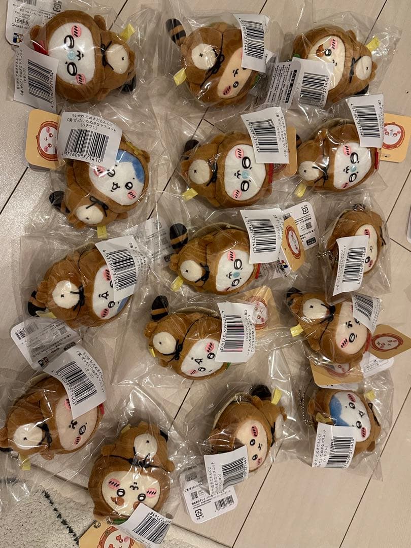 15体セット　たぬきだもんくじ　ちいかわ　ハチワレ　うさぎ　モモンガ　らっこ　等 ちいかわ たぬきだもんくじ B賞ハチワレ（1点）C賞 ちいかわ うさぎ