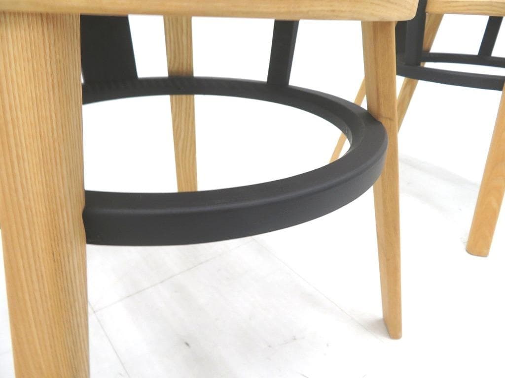 展示品 タイムアンドスタイル オフセット ダイニングチェア 2脚セット