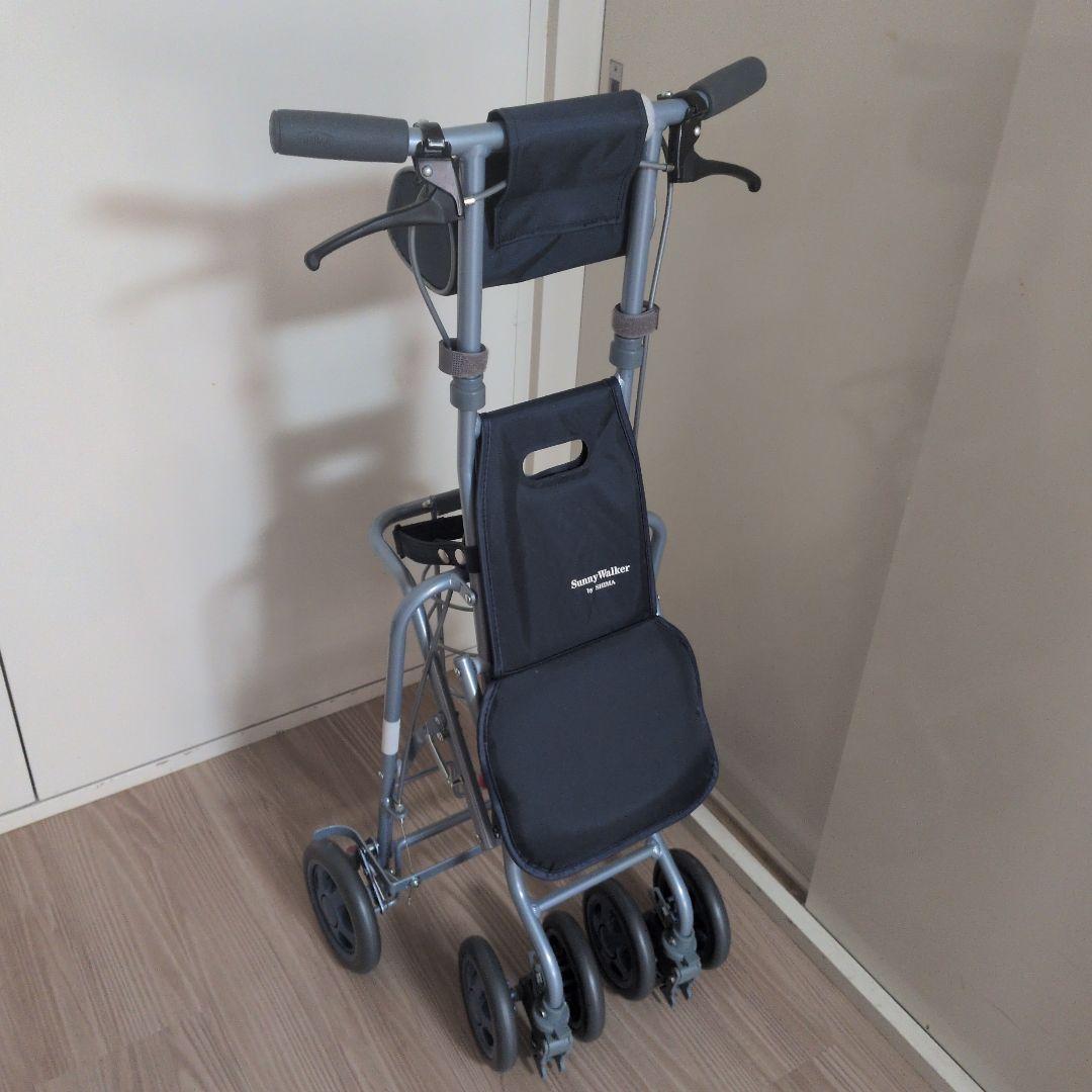 SunnyWalker シルバーカー ブラック 超売れ筋】サニーウォーカーAW-Ⅲ Bブラウン ｜ シルバーカー・歩行器