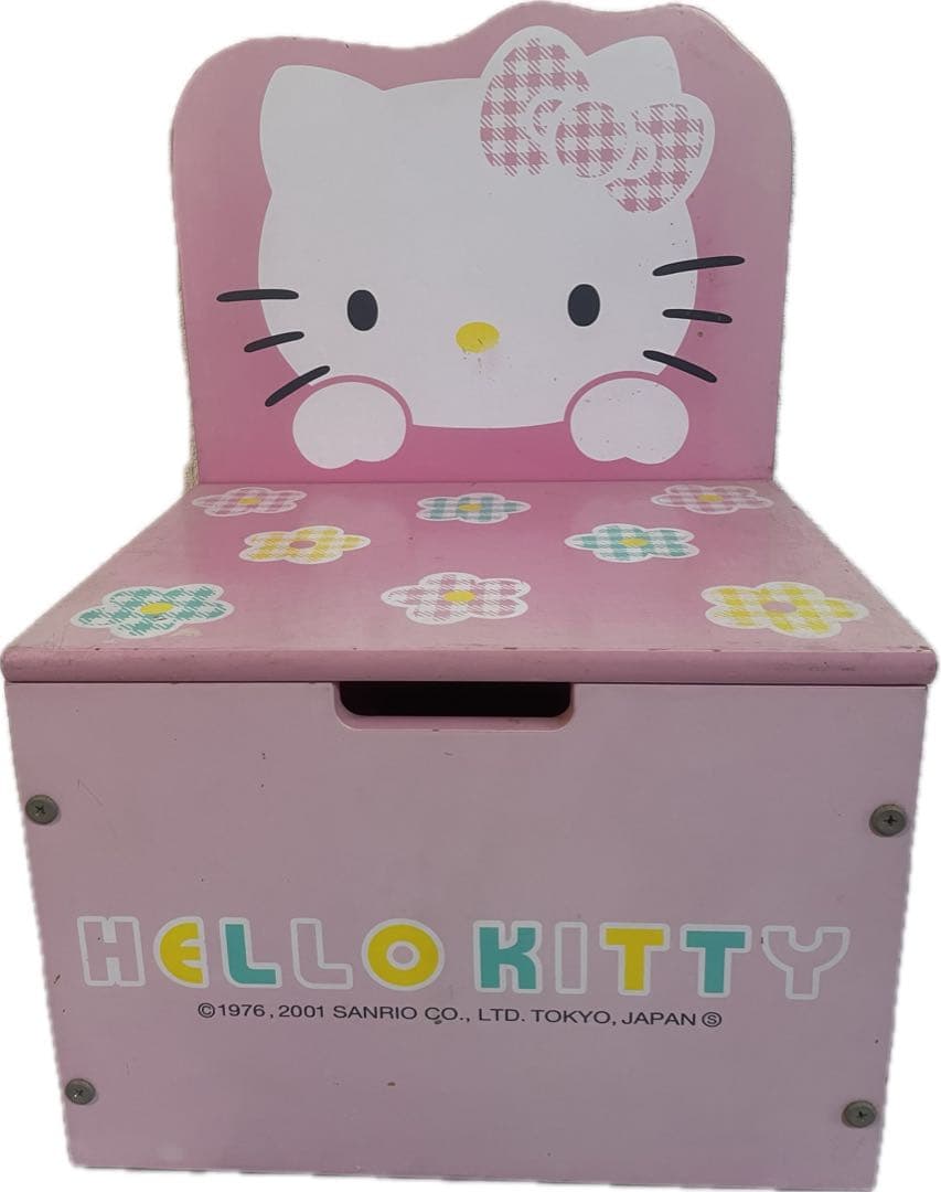 ロ キティ 収納ボックス兼椅子ドレスのぬいぐるみミスドコラ