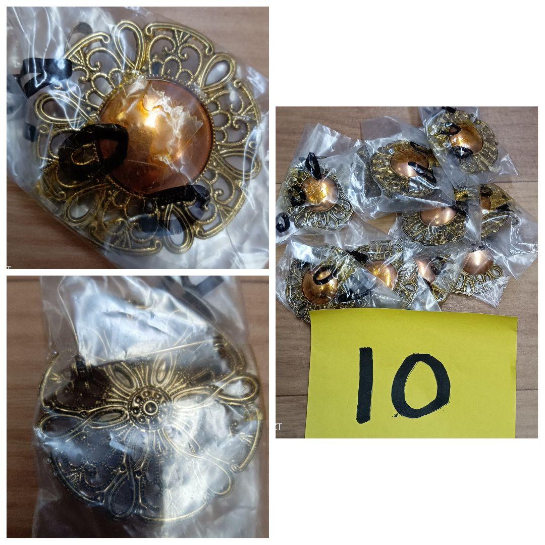 未使用 七宝焼 材料 ブローチ 200個 まとめて 2.8kg アクセサリー材料