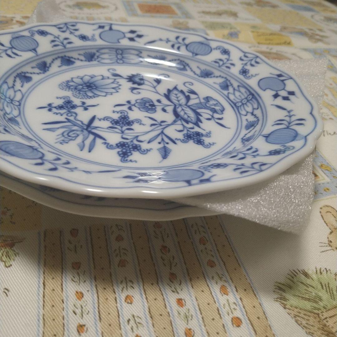 ♥マイセン　ブルーオニオン　刻印800101−501 ケーキプレート２枚セット マイセン ブルーオニオン ペアケーキプレート 800101/00501/2P