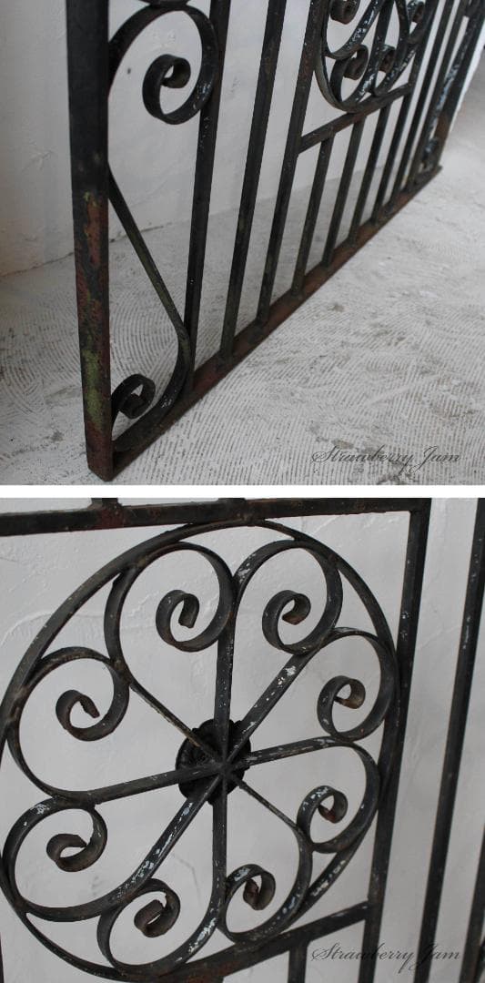 L2909-36-2 英国アンティーク アイアンゲート ガーデニング アイアン