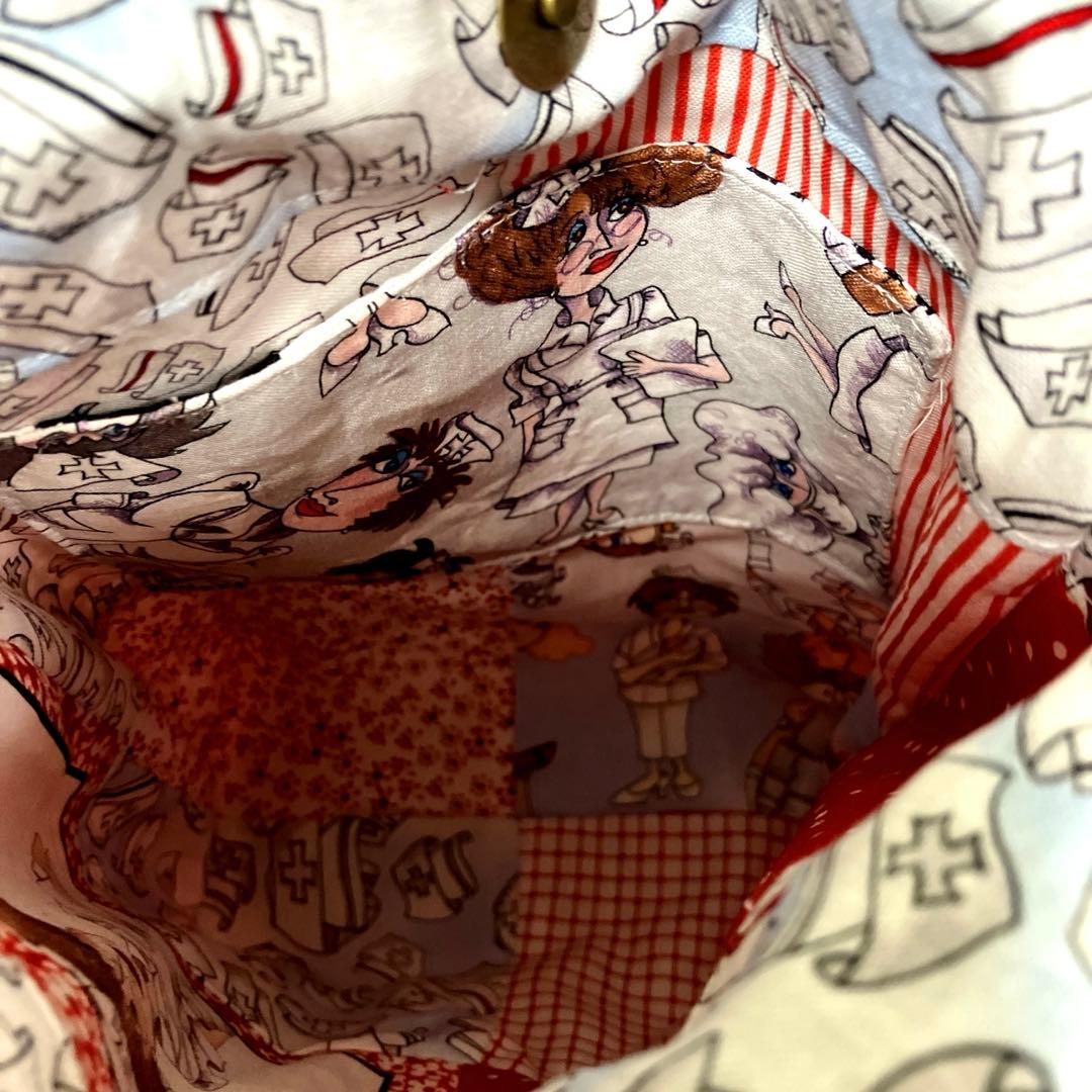 ロラライハリス ナースさんパネルトートバッグ ☆ハンドメイド品