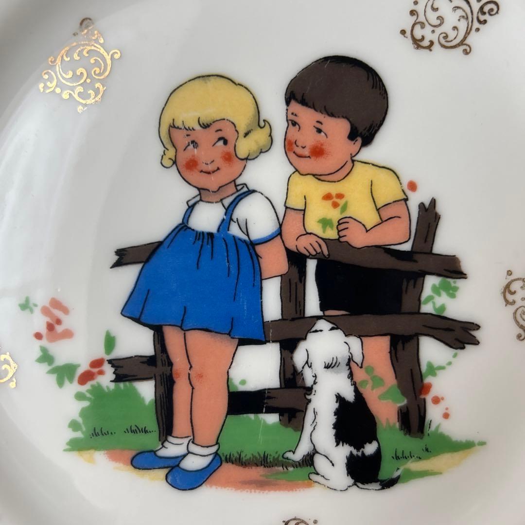 リモージュ 子供キッズ柄 プレート皿3枚セット フランスアンティーク