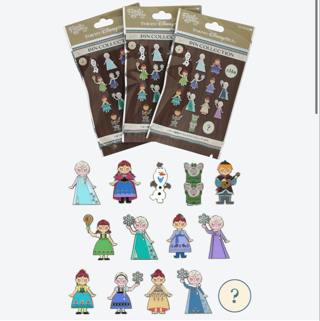 ピンバッジ2個 アナと雪の女王 シークレット - メルカリ