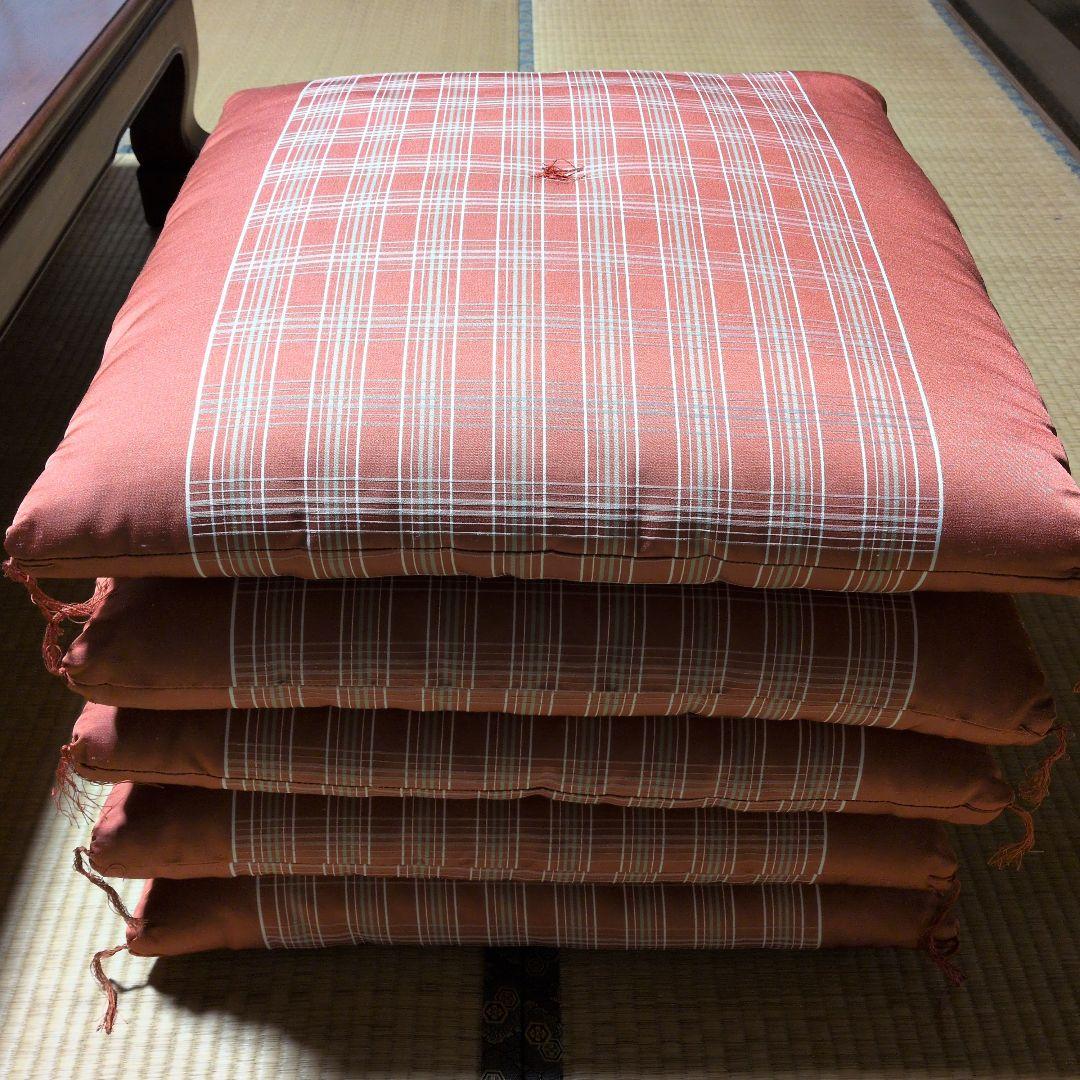 八端判 座布団 ピンク系 チェック柄 5枚組 百貨店購入 新品未使用 楽天市場】ランキング上位入賞 彩色染華 八端判無地かすり調座布団