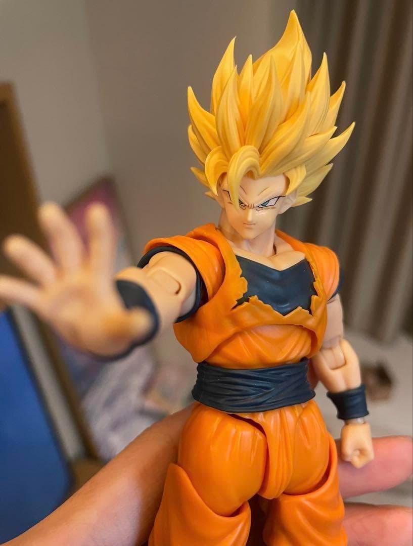 S.H.Figuarts用 孫悟空スパーサイヤ人2 ヘッドパーツ S H Figuarts用 スーパーサイヤ人ゴッド 孫悟空カスタムヘッドパーツ