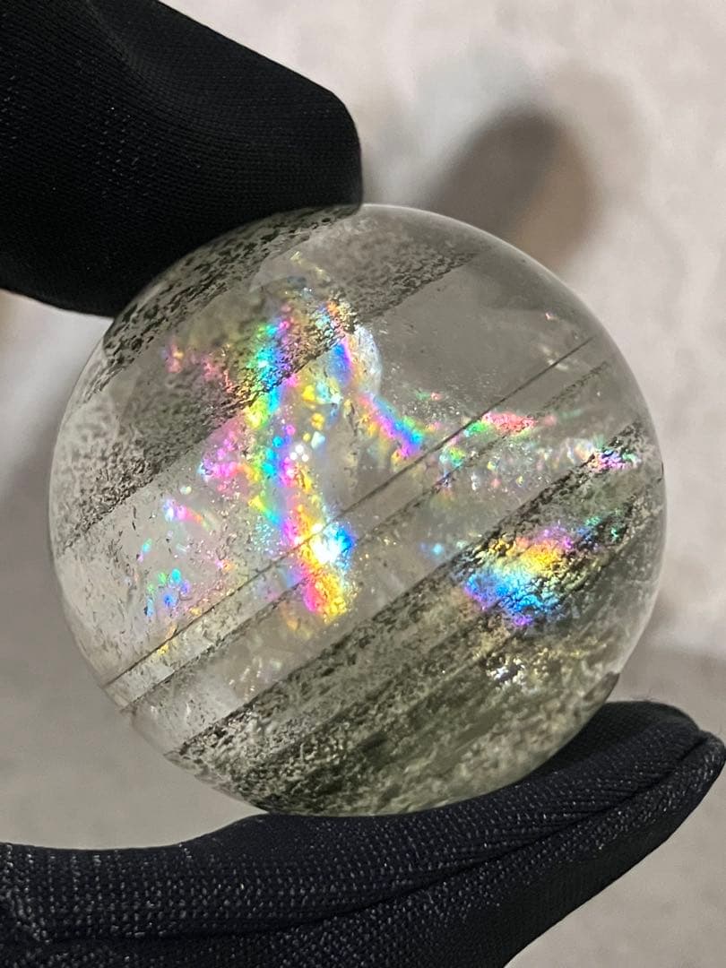 希少　高品質　千畳　グリーンガーデンクォーツ　スフィア トップクォリティ]ガーデンクォーツ丸玉/ガーデン水晶スフィア（球体