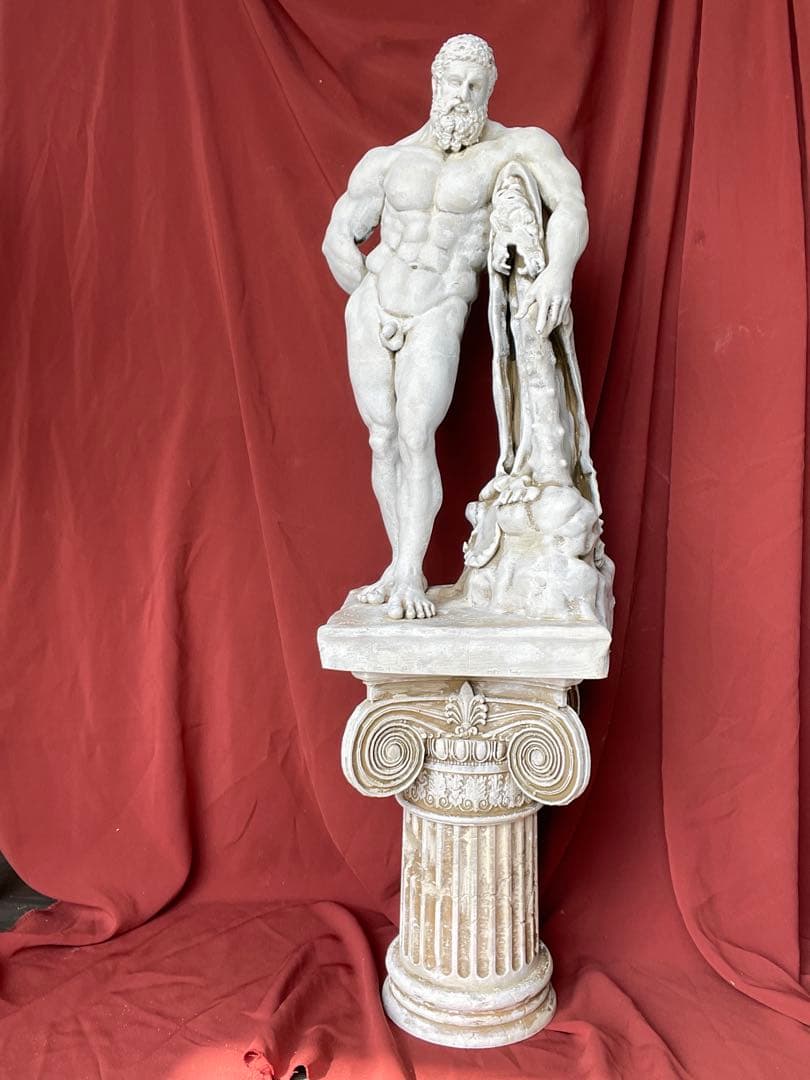 ファルネーゼのヘラクレス 高さ80cm コラムスタンドの上に LYSIPPOS｜ファルネーゼのヘラクレス - 古代美術 | wps+（ワールド