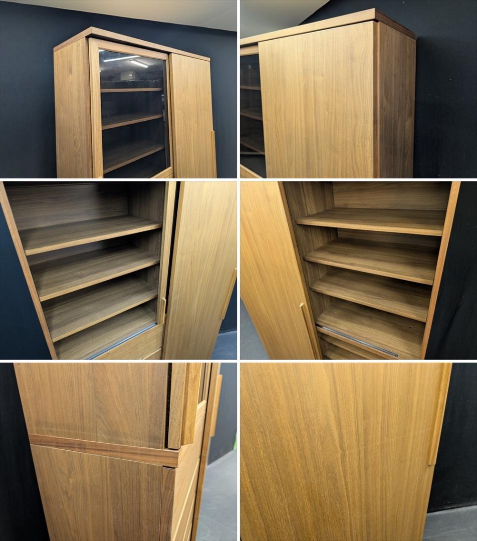 美品 カリモク EU4670 食器棚 レンジボード キャビネット ソフトクローズ