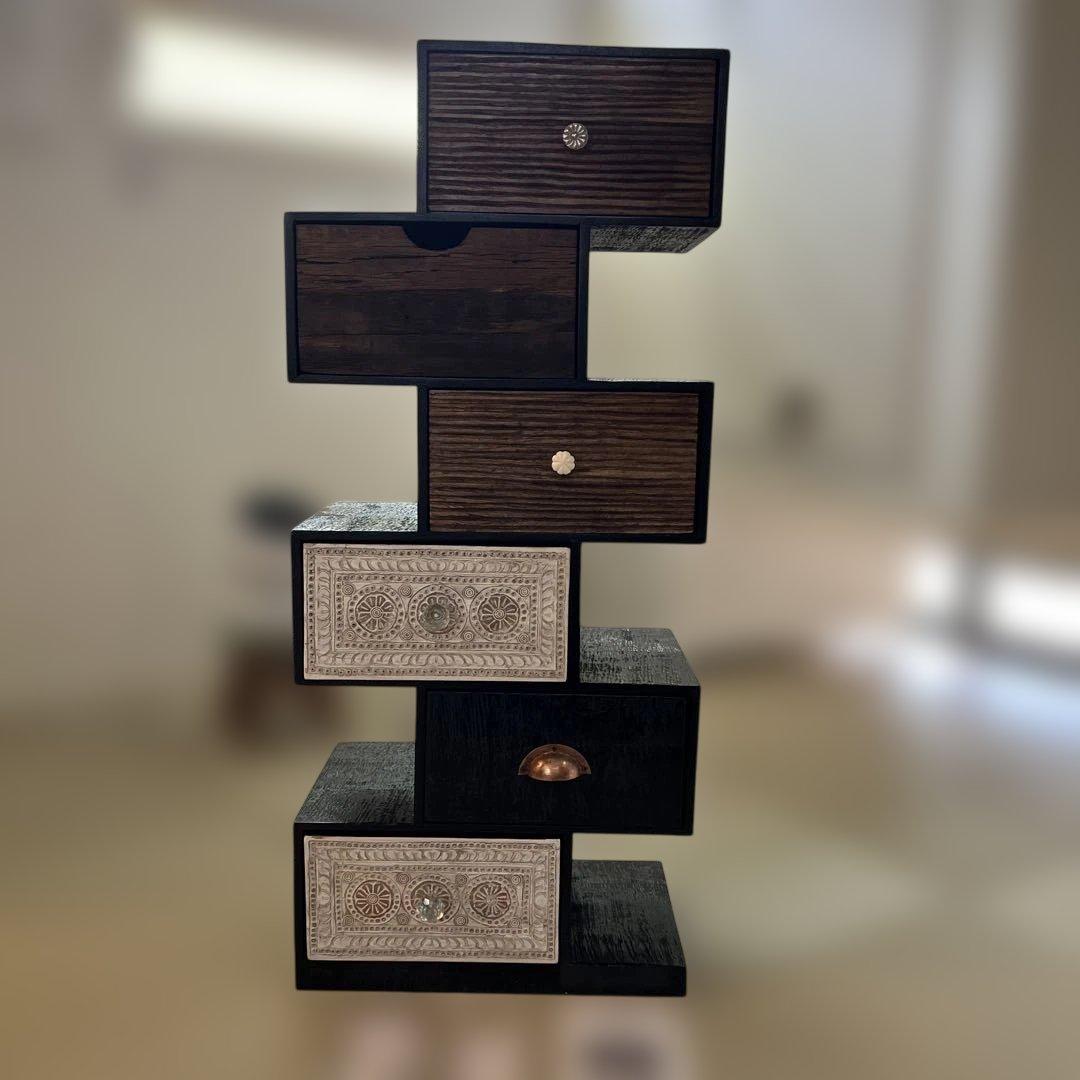 む*う様 KARE フィンカジグザグキャビネット 廃番】フィンカジグザグ（6Drw） キャビネット - リビングボード