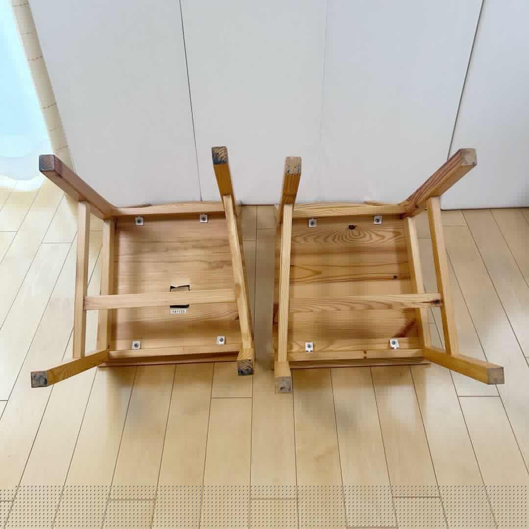 パイン材 チェア ナフコ 木製チェア 2脚セット ベーグル ③④ - メルカリ