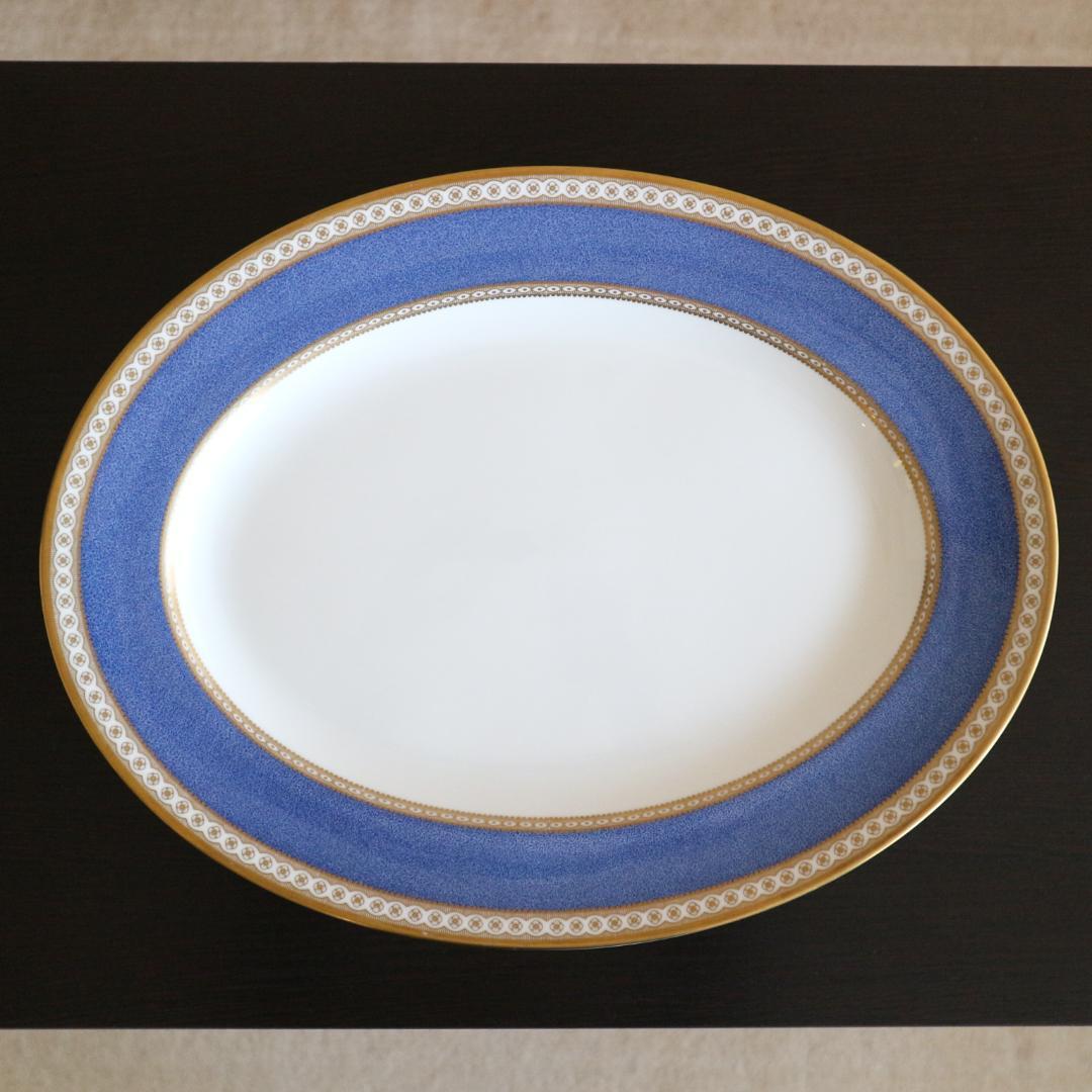 美品 希少刻印ウェッジウッドユーランダーパウダーオーバルプレート 美品 希少刻印ウェッジウッドユーランダーパウダーオーバルプレート