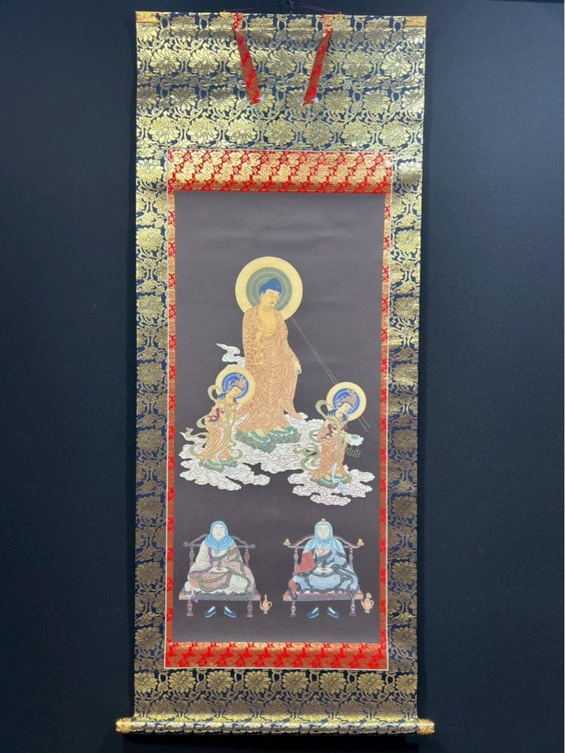 30 天台五尊仏 仏画 仏間 縁起物 無落款 曹洞宗_本尊】【天台宗_本尊】釈迦如来(掛軸) | 仏壇・仏具の三善堂