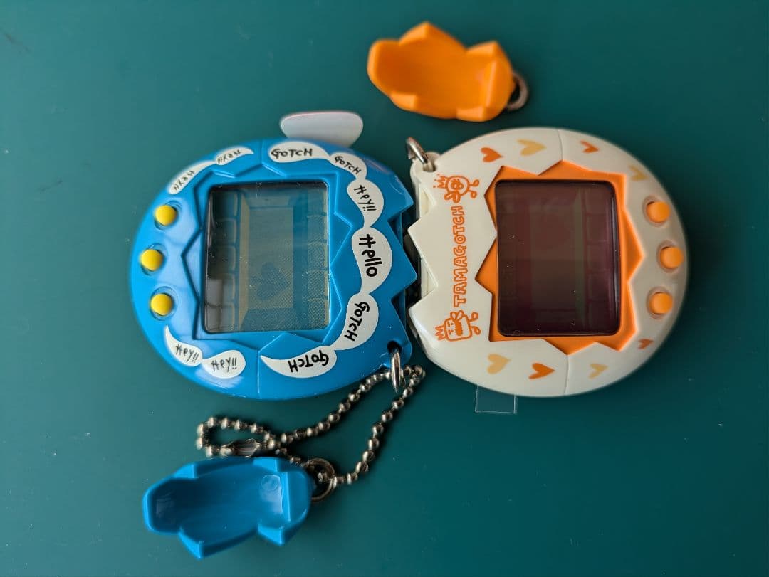 初代たまごっちオスっち 動作確認、新品電池交換済み、ジャンクのメス