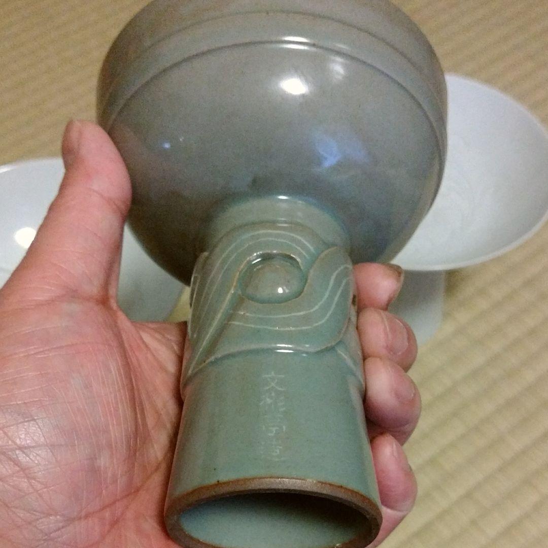 小森忍 文彬亭造 高台皿一対、青磁高台皿 - メルカリ