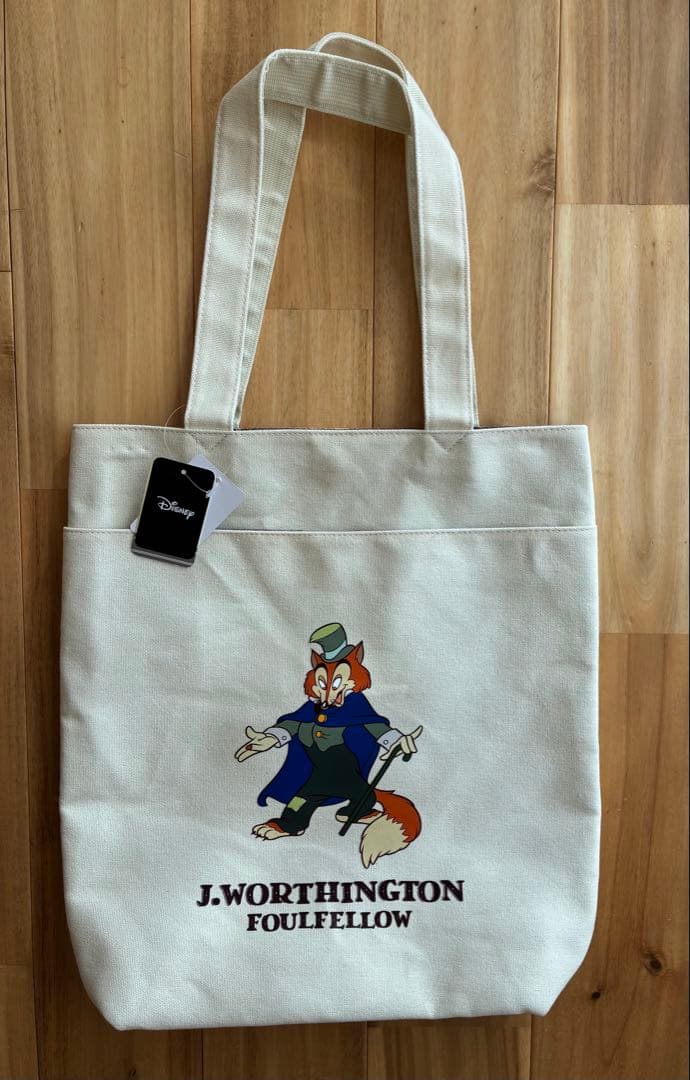 新品 ディズニー ピノキオ ファウルフェロー 正直ジョン トートバッグ