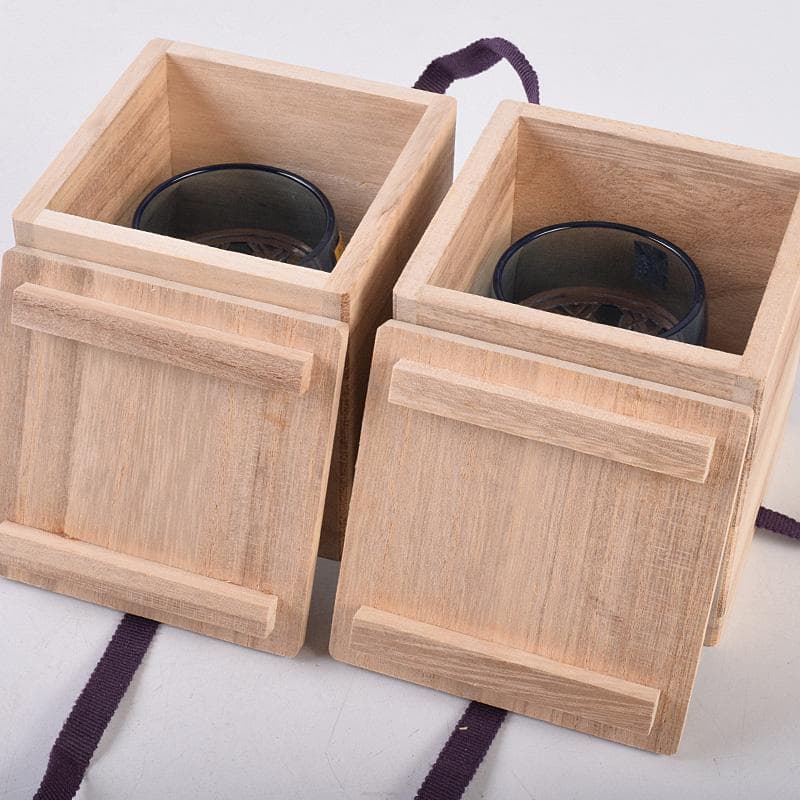 江戸切子 各務クリスタル 八角篭目 懐石杯 共箱 2点まとめて M R8984